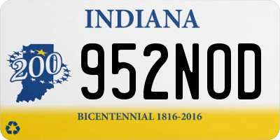 IN license plate 952NOD