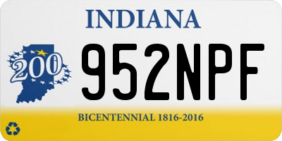 IN license plate 952NPF