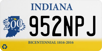 IN license plate 952NPJ