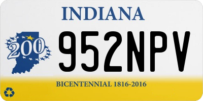 IN license plate 952NPV