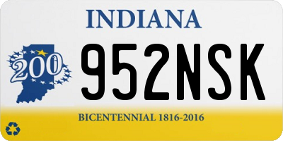 IN license plate 952NSK