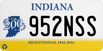 IN license plate 952NSS