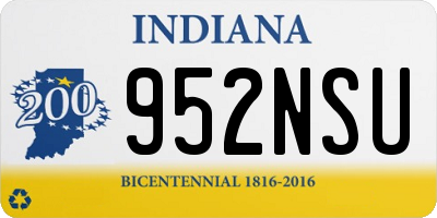 IN license plate 952NSU