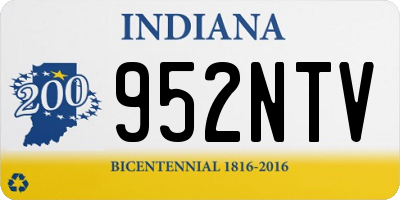 IN license plate 952NTV