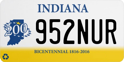 IN license plate 952NUR