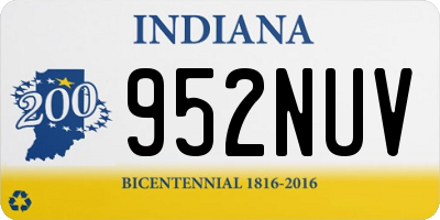 IN license plate 952NUV