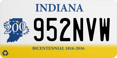 IN license plate 952NVW