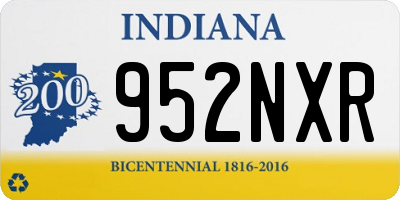 IN license plate 952NXR