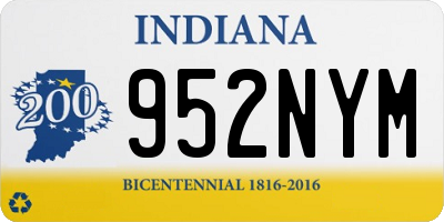 IN license plate 952NYM