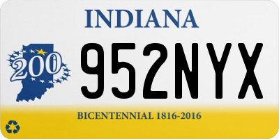 IN license plate 952NYX