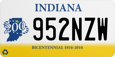 IN license plate 952NZW