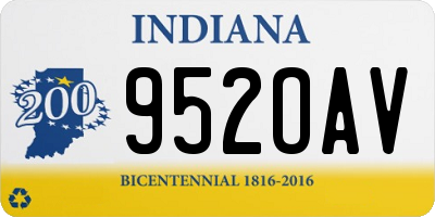 IN license plate 952OAV