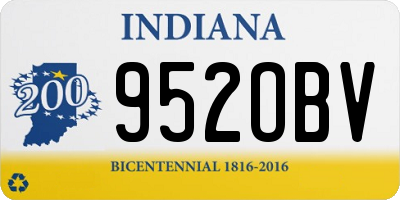 IN license plate 952OBV