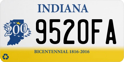 IN license plate 952OFA
