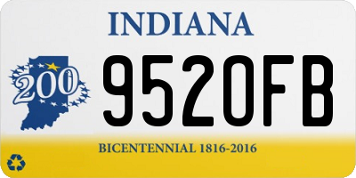IN license plate 952OFB
