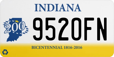 IN license plate 952OFN