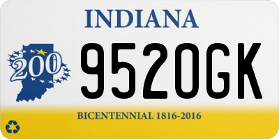IN license plate 952OGK