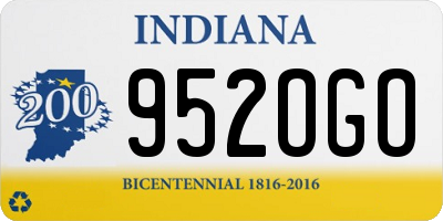 IN license plate 952OGO