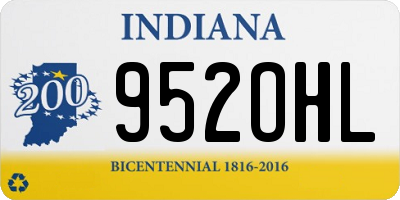IN license plate 952OHL