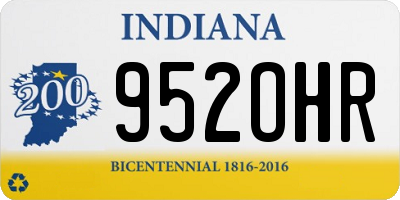 IN license plate 952OHR