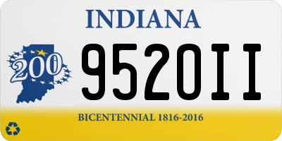 IN license plate 952OII