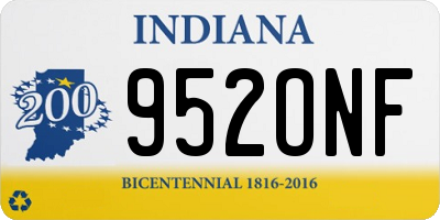 IN license plate 952ONF