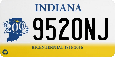 IN license plate 952ONJ