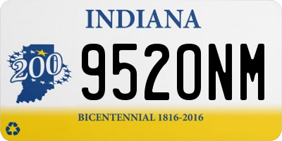 IN license plate 952ONM