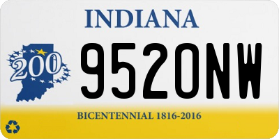 IN license plate 952ONW