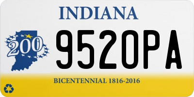 IN license plate 952OPA