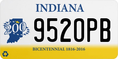 IN license plate 952OPB
