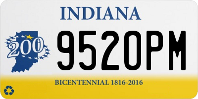 IN license plate 952OPM