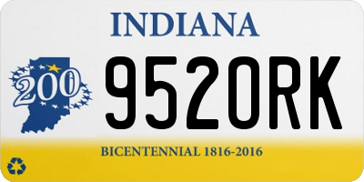 IN license plate 952ORK