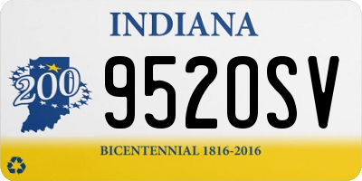 IN license plate 952OSV