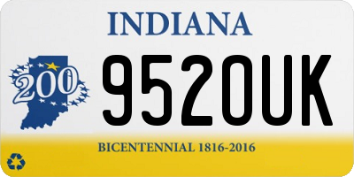 IN license plate 952OUK
