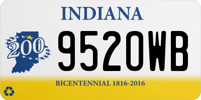 IN license plate 952OWB
