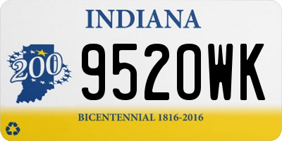 IN license plate 952OWK