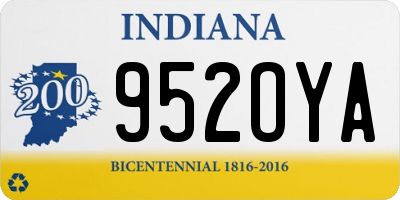 IN license plate 952OYA