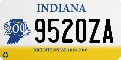 IN license plate 952OZA
