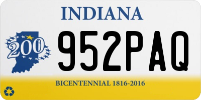 IN license plate 952PAQ