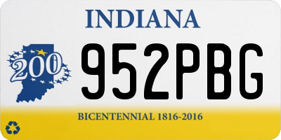 IN license plate 952PBG
