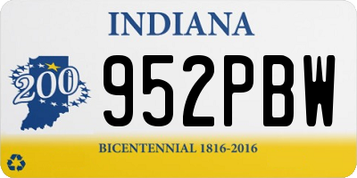 IN license plate 952PBW