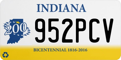 IN license plate 952PCV