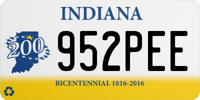 IN license plate 952PEE
