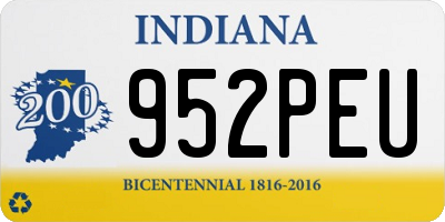 IN license plate 952PEU