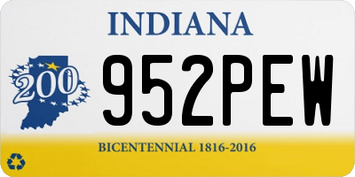 IN license plate 952PEW