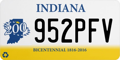 IN license plate 952PFV