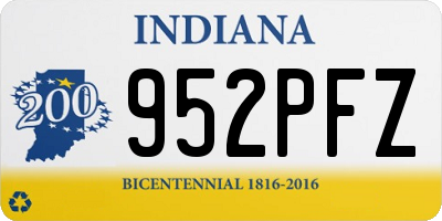 IN license plate 952PFZ