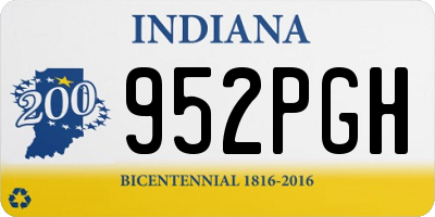 IN license plate 952PGH