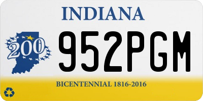 IN license plate 952PGM